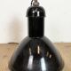 Black Enamel Industrial Pendant Lamp from AEG, 1930s