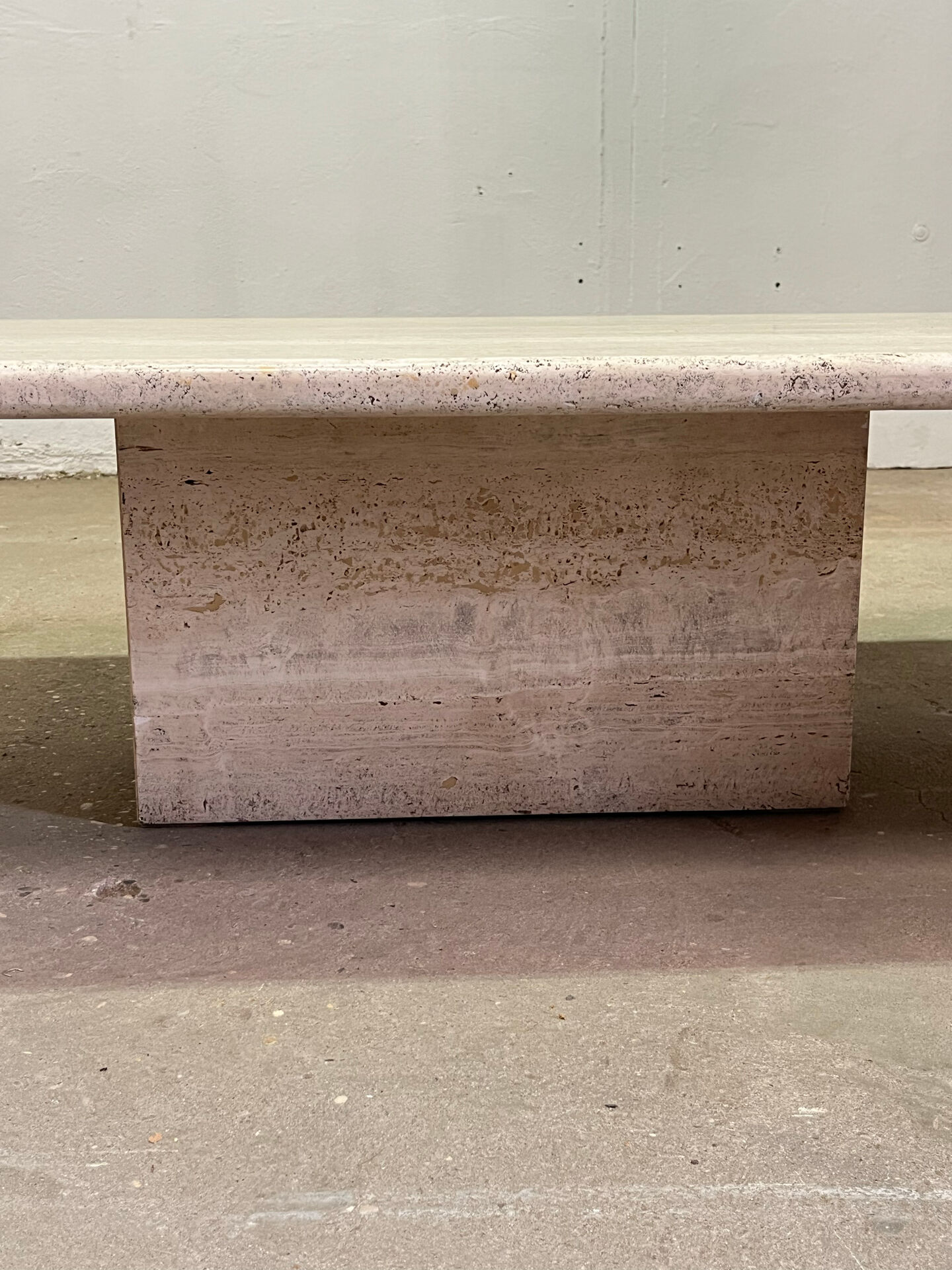 1970s travertine coffee table