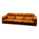 De Sede DS-101 cognac leather sofa/canape/couch with iconic baseball stitching