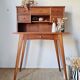 Scandinavian desk with tapered legs, vintage.