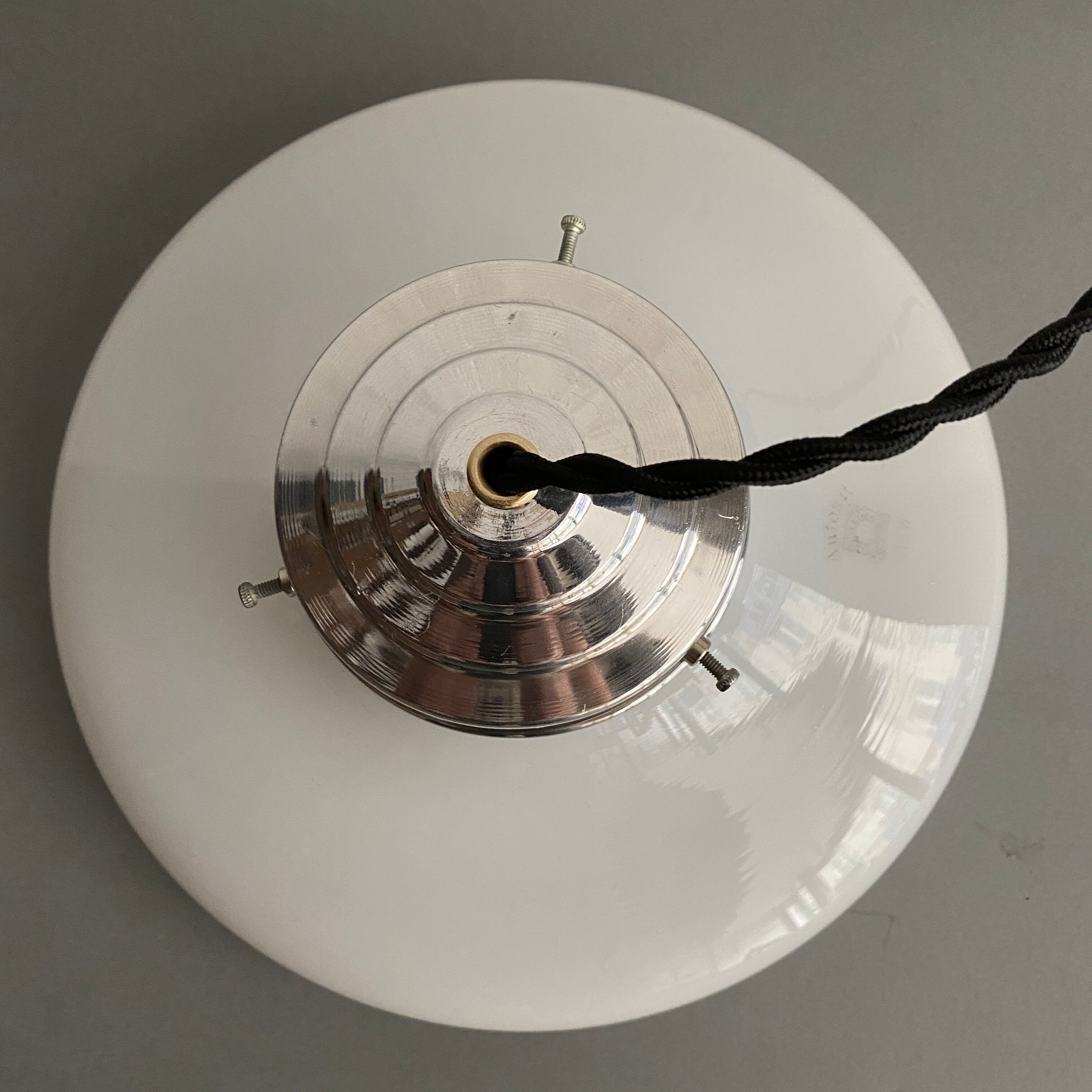 Vintage opaline hanging lamp