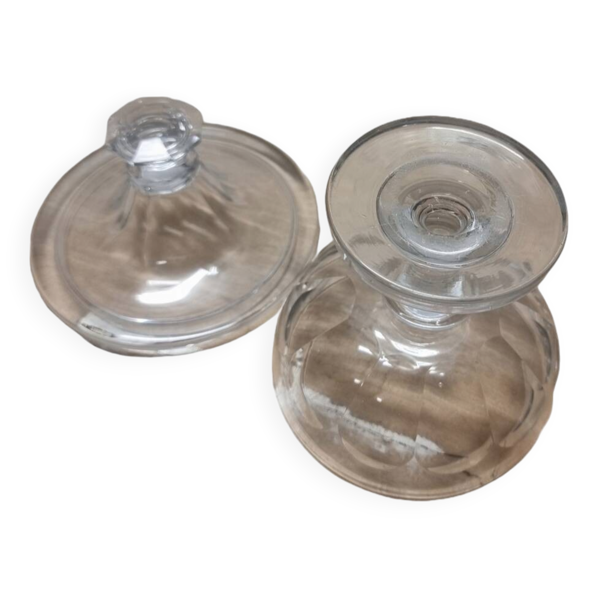 Vintage Glass Bonbonniere With Lid, 1950s.
