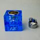 Magnifying lighter by Antonio Imperatore, blue murano glass, Italy, 1970