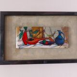 Enameled painting by the artist Tugomir Huberger, master enameler Jean Bétourné, Limoges