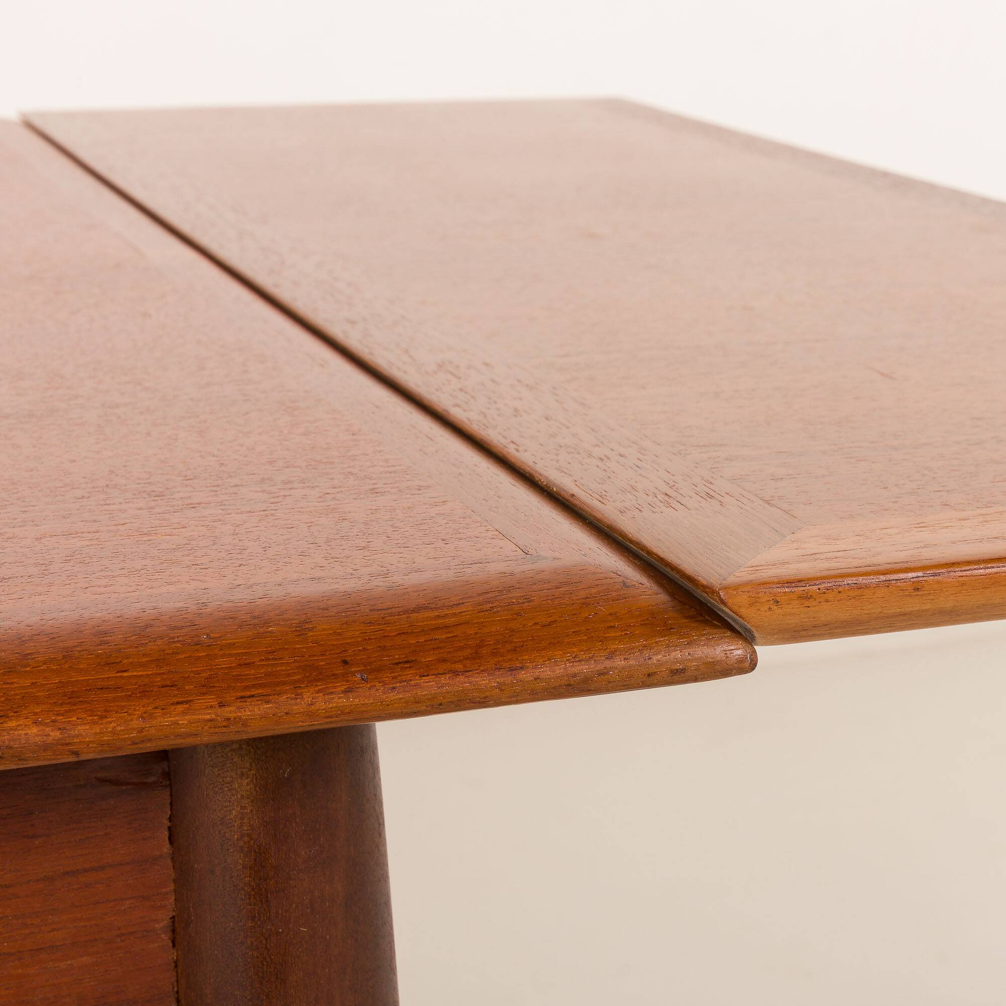 Small Danish square teak dining table with extensions, 1960s