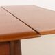 Small Danish square teak dining table with extensions, 1960s