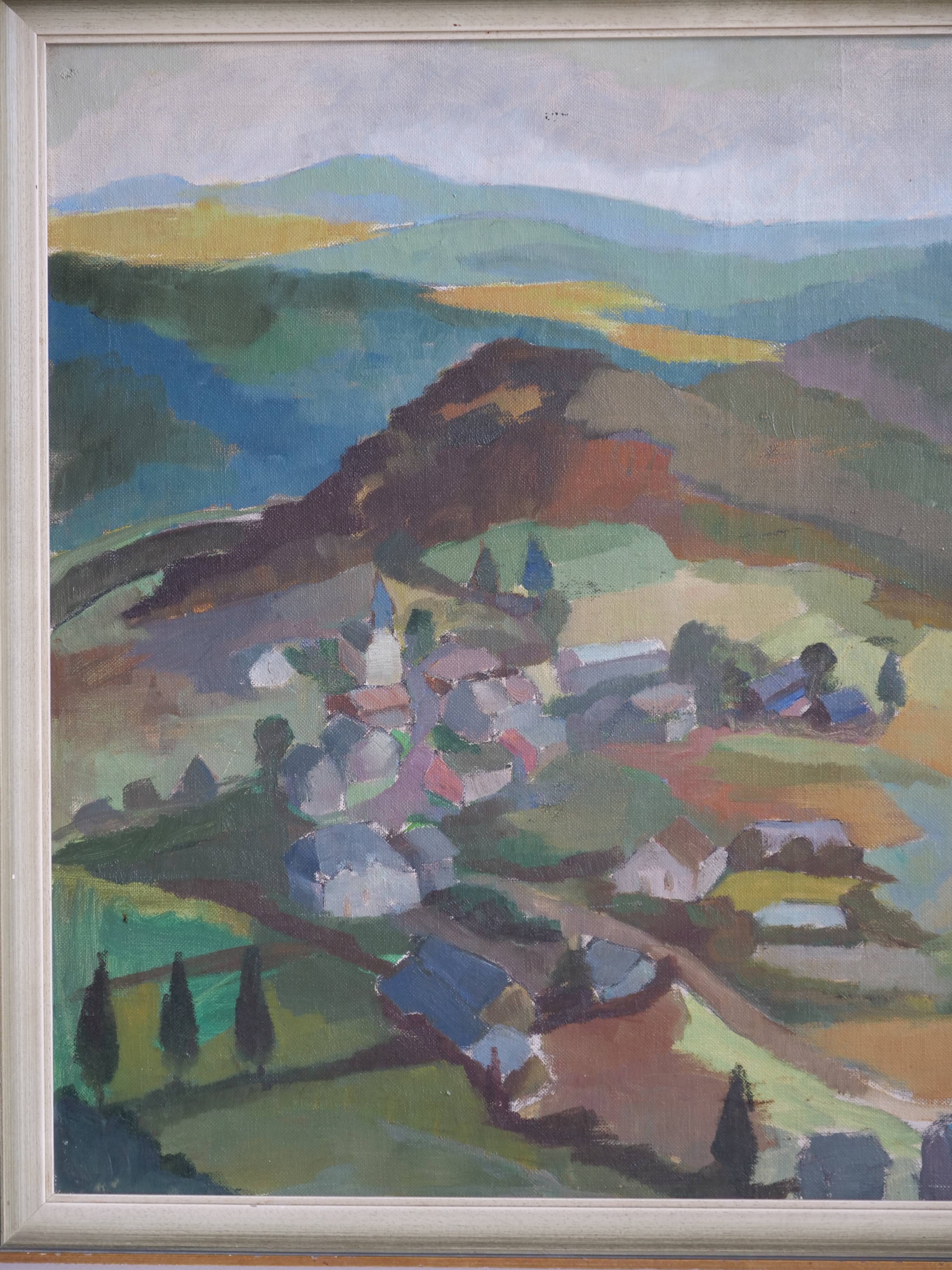 Landscape painting valley