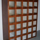 Antique Large Dutch Oak Haberdashery Shop Cabinet Folding Doors, 1920/30s