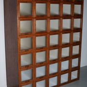 Antique Large Dutch Oak Haberdashery Shop Cabinet Folding Doors, 1920/30s