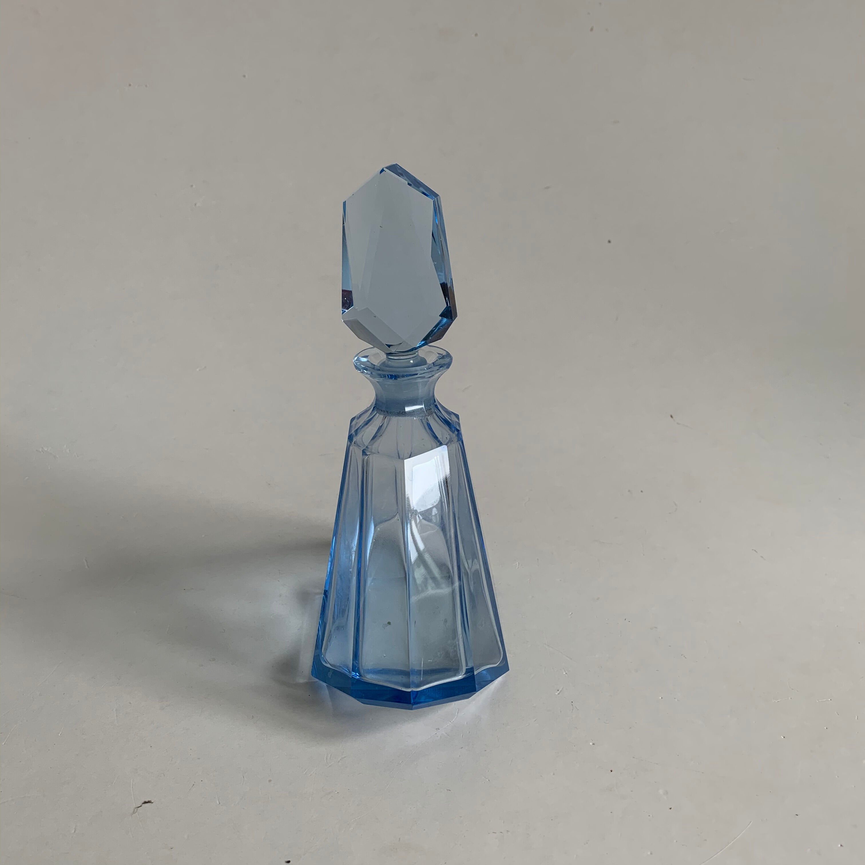 Art deco shaped glass carafe, 1940s