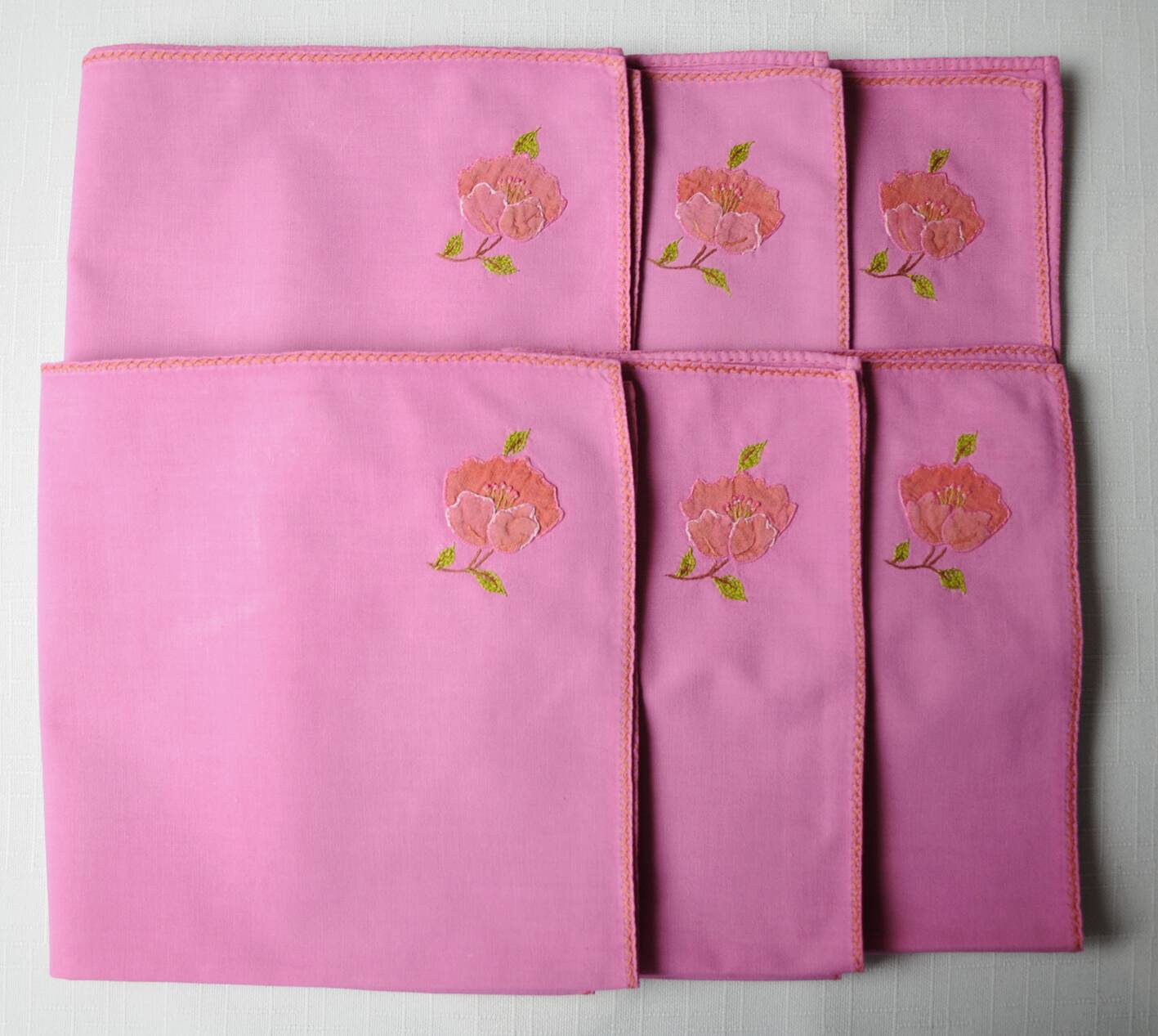6 Serviettes “Cosmos du jardin”