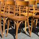 Lot of 60 wooden bistro chairs from the Baumann 1970s