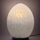 Vintage speckled glass egg lamp