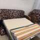 Convertible sofa and Art Deco armchair in Lelievre fabric.