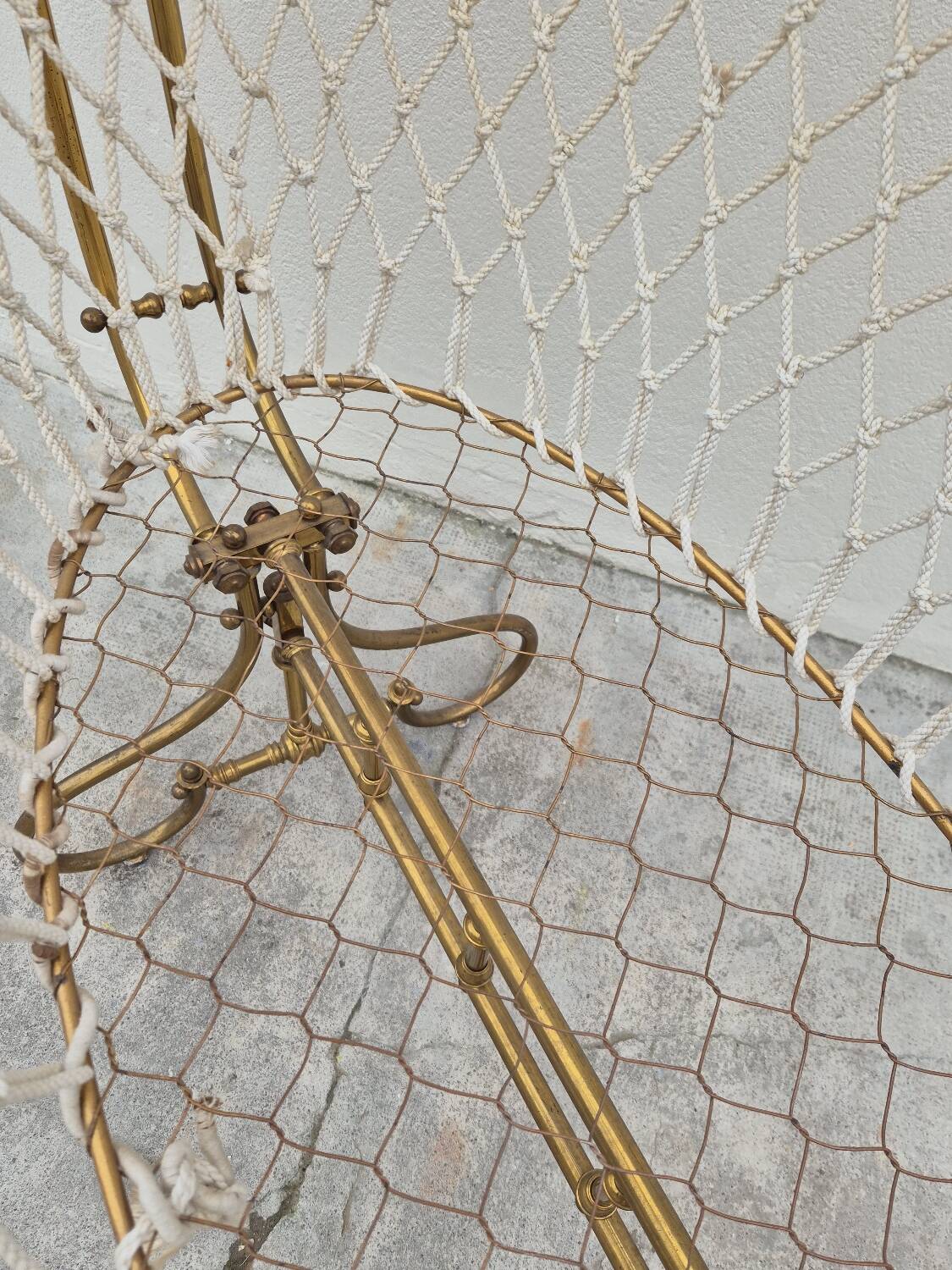 19th century brass rocking cradle from a castle