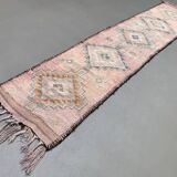 Vintage Turkish  Tribal Runner 460x83 cm veg dye wool rug tribal, handmade