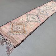 Vintage Turkish  Tribal Runner 460x83 cm veg dye wool rug tribal, handmade