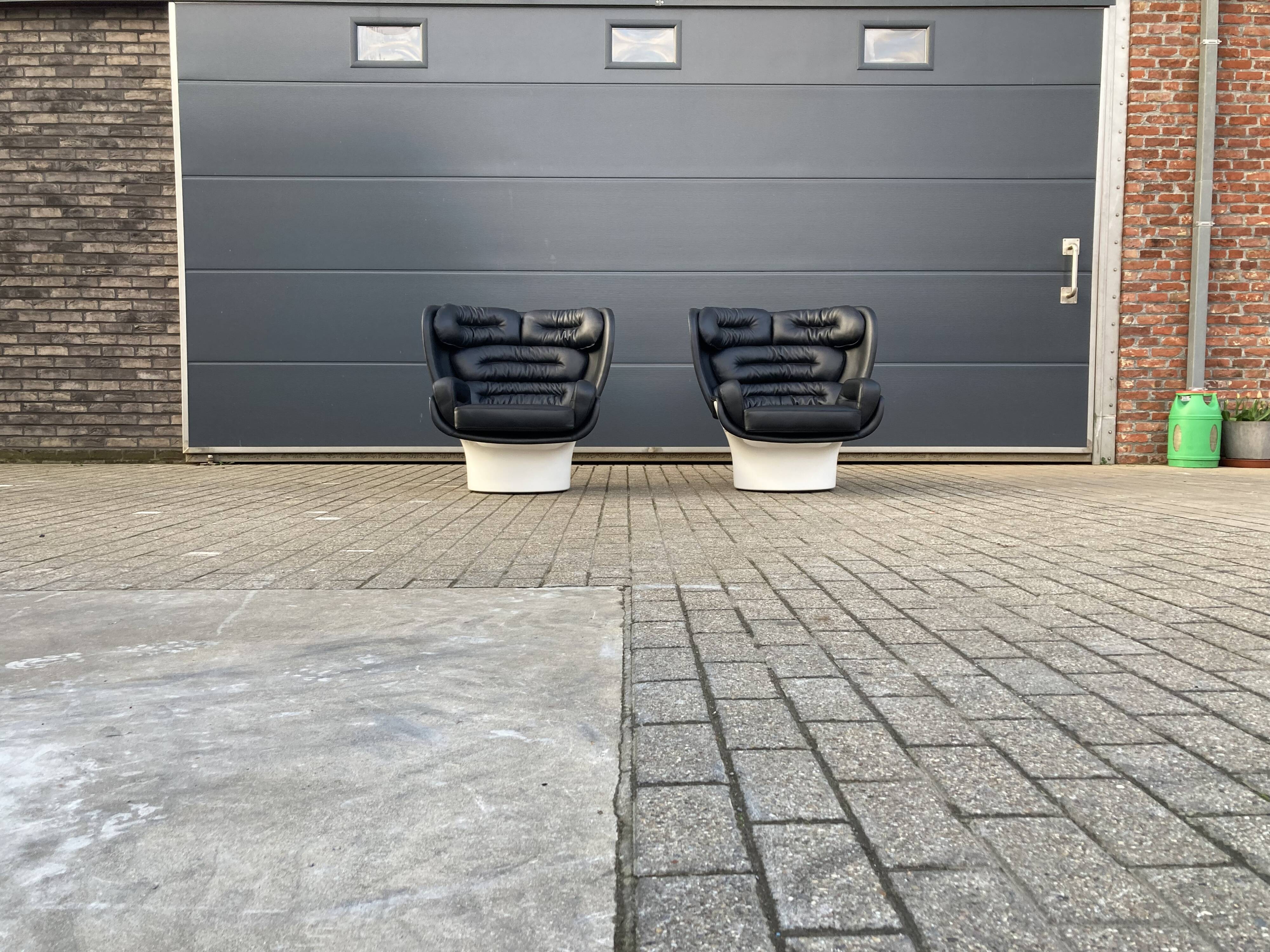 Joe Colombo Elda design armchair, Longhi edition