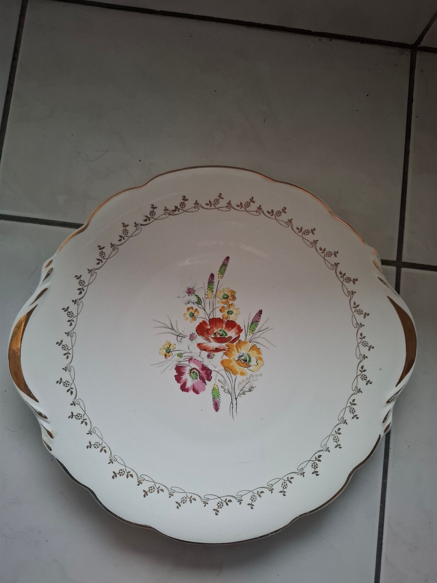 Plat ancien porcelain digoinet sarreguemine