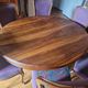 Solid walnut gueridon table for 6 to 16 guests.