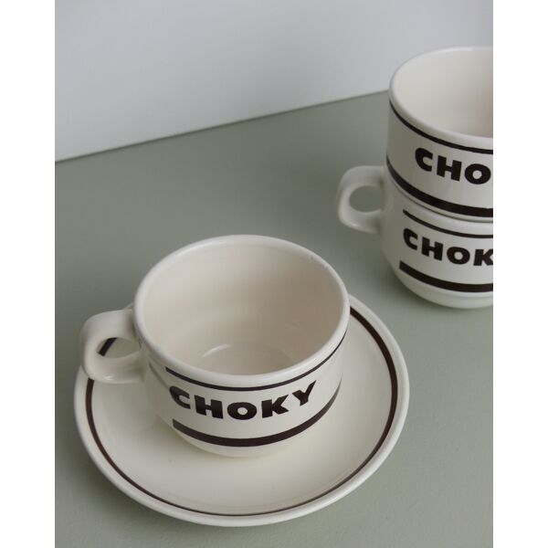 Set of 4 Choky cups in white ceramic | Selency