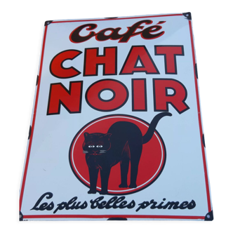 Enamelled plate Café "Le Chat Noir"