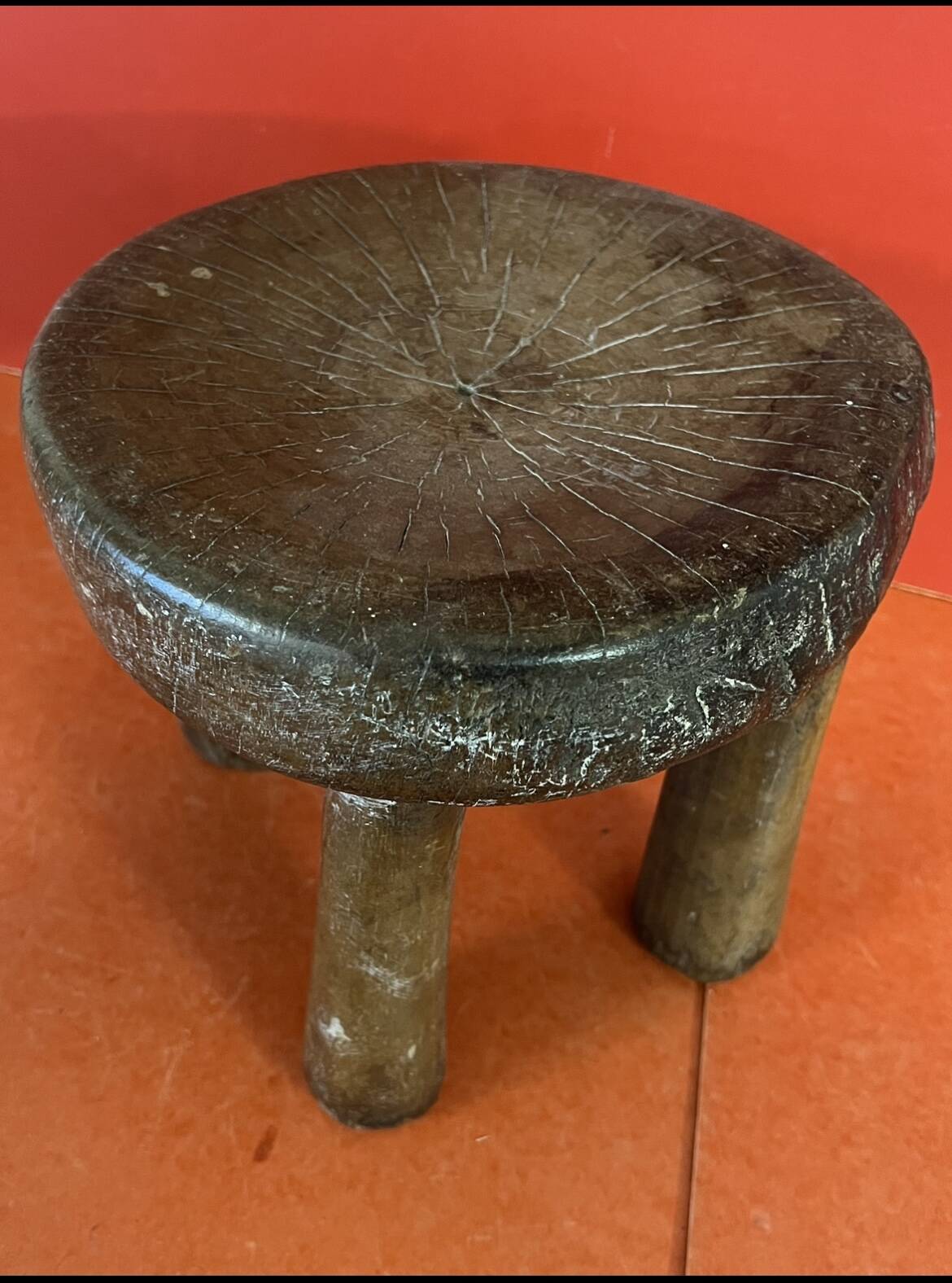 Old African wooden stool