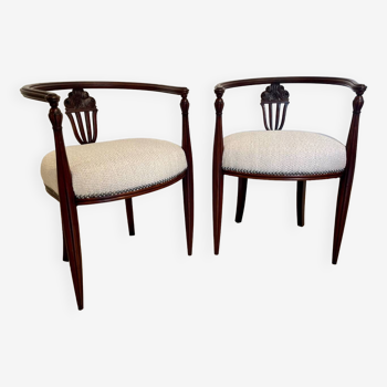 Fully restored Art Deco armchairs from 1930