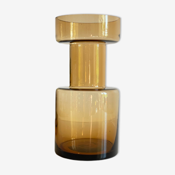 Vase design en verre soufflé années 70