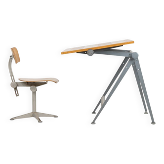 “Reply” drafting table and chair by Wim Rietveld & Friso Kramer for Ahrend