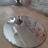 Old beveled oval mirror to pose