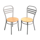 Pair of Letti bistro chairs