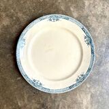 Longchamp round dish in iron earth, "Lily" service