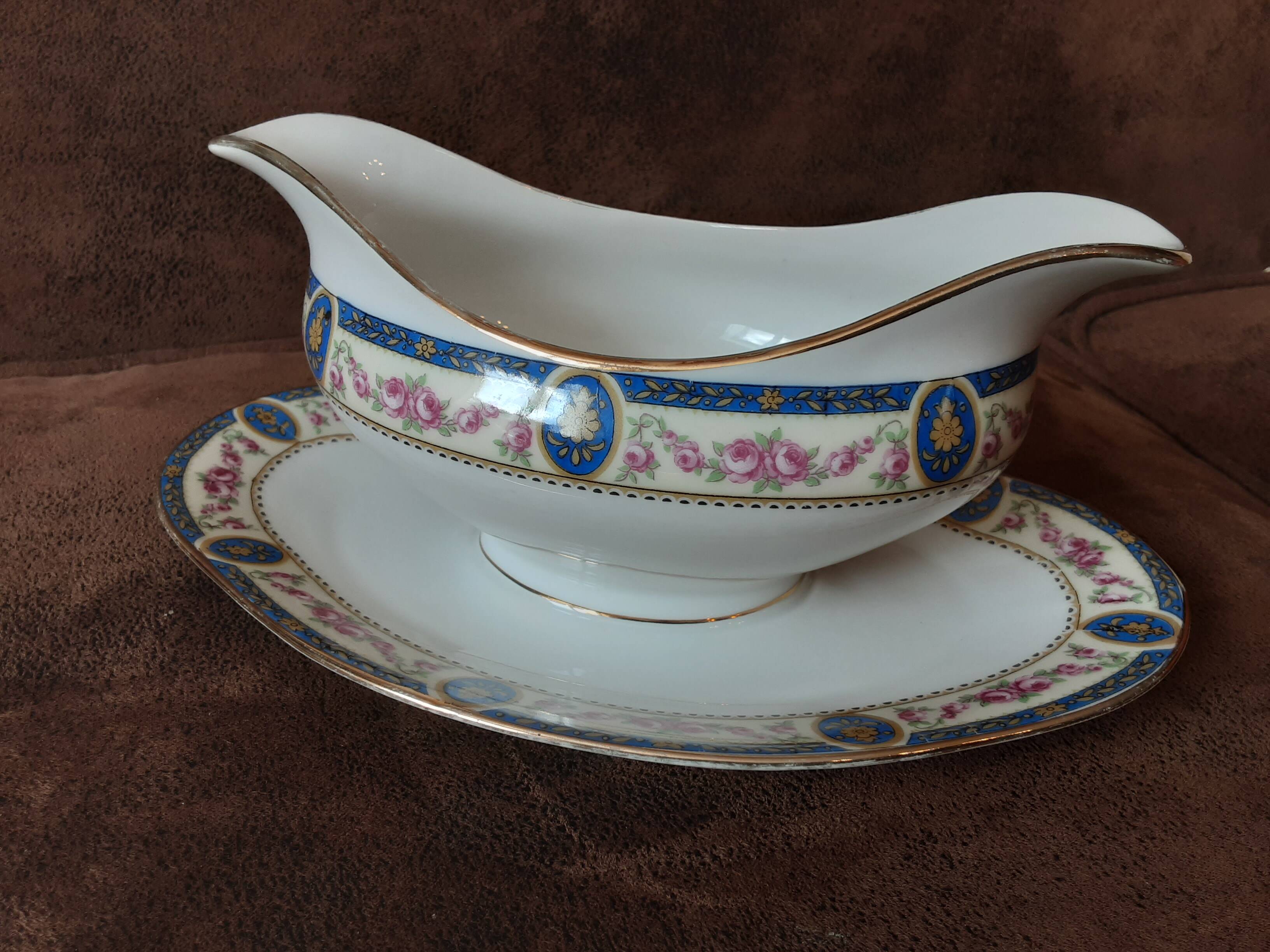 RH Limoges porcelain sauceboat