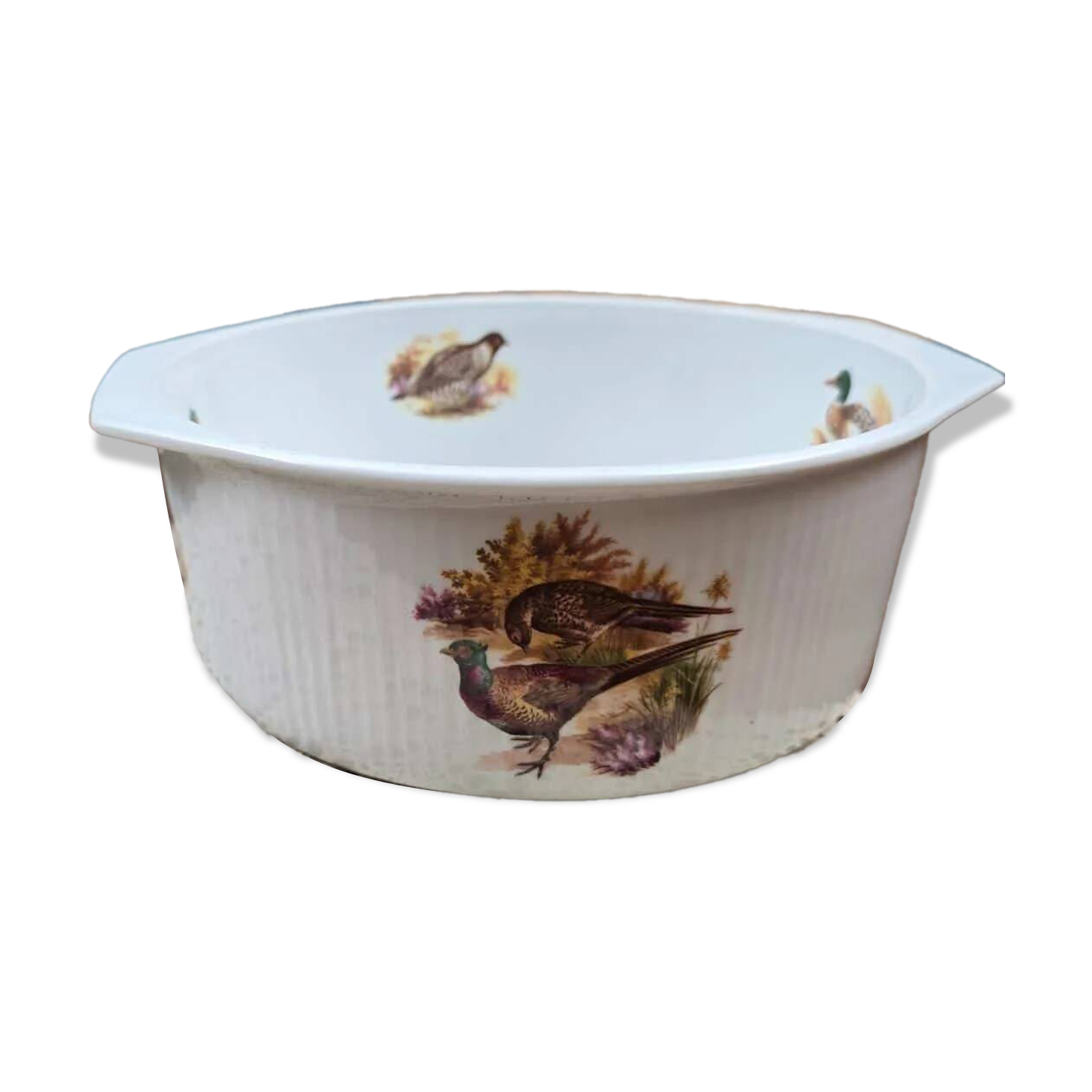 Old porcelain plate from Sarreguemines Digoin – Hunting decoration