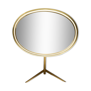 Miroir de table ovale - moderne laiton milieu