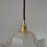 Two art deco glass hanging shape pagoda