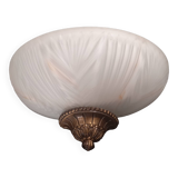 Wall light in brass and glass paste