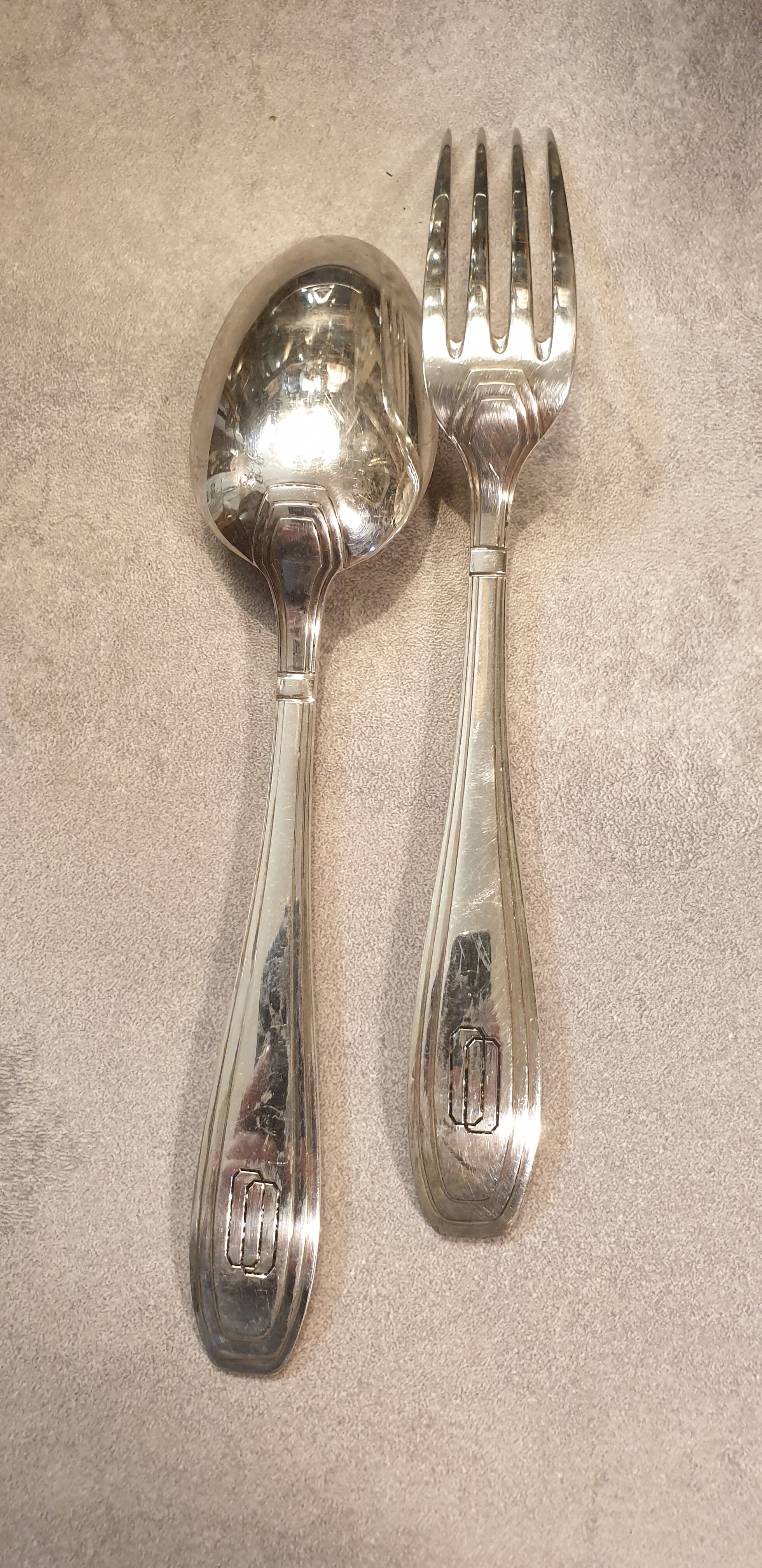 Silver cutlery 800 art deco