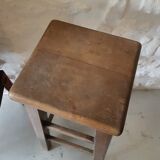 Ancient solid oak stool