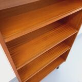 Vintage teak-style wooden bookcase from the 60s