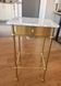 Vintage side table / bedside table in brass and white marble - 1970s