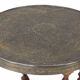 1920's Side-Table with Oak Frame and Brass top