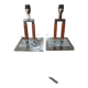 Pair of luxury lamps Bover model Ema - leather & nickel-plated brass