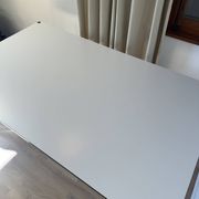 USM Haller desk in pearl grey laminate