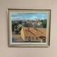 Large Original Swedish Oil on Panel – "Urban Landscape" by Wilhelm Matton – Signed – Dated 1947 – Framed – 83 × 73 cm (32.7 in × 28.7 in)