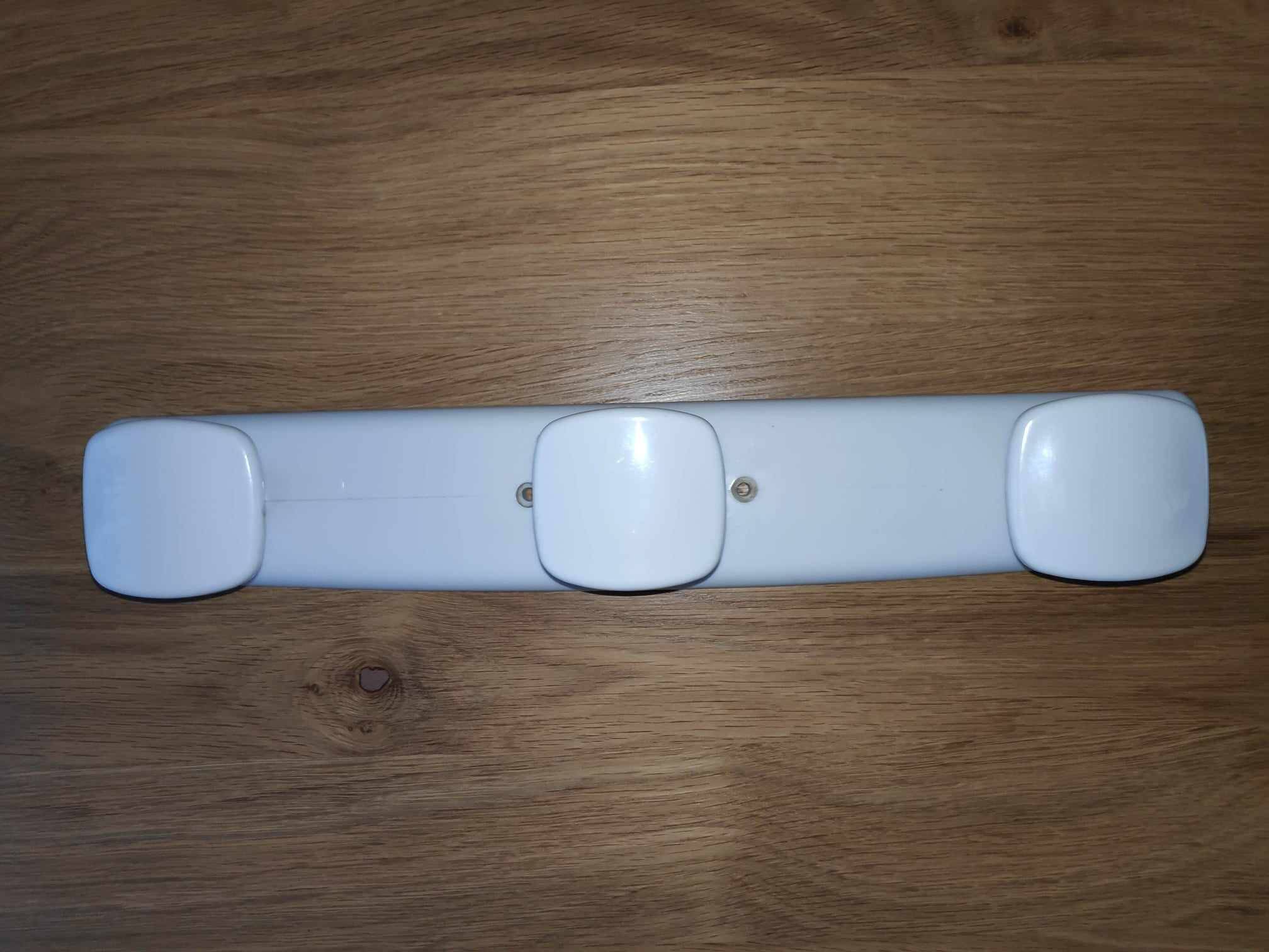 Vintage white plastic coat rack