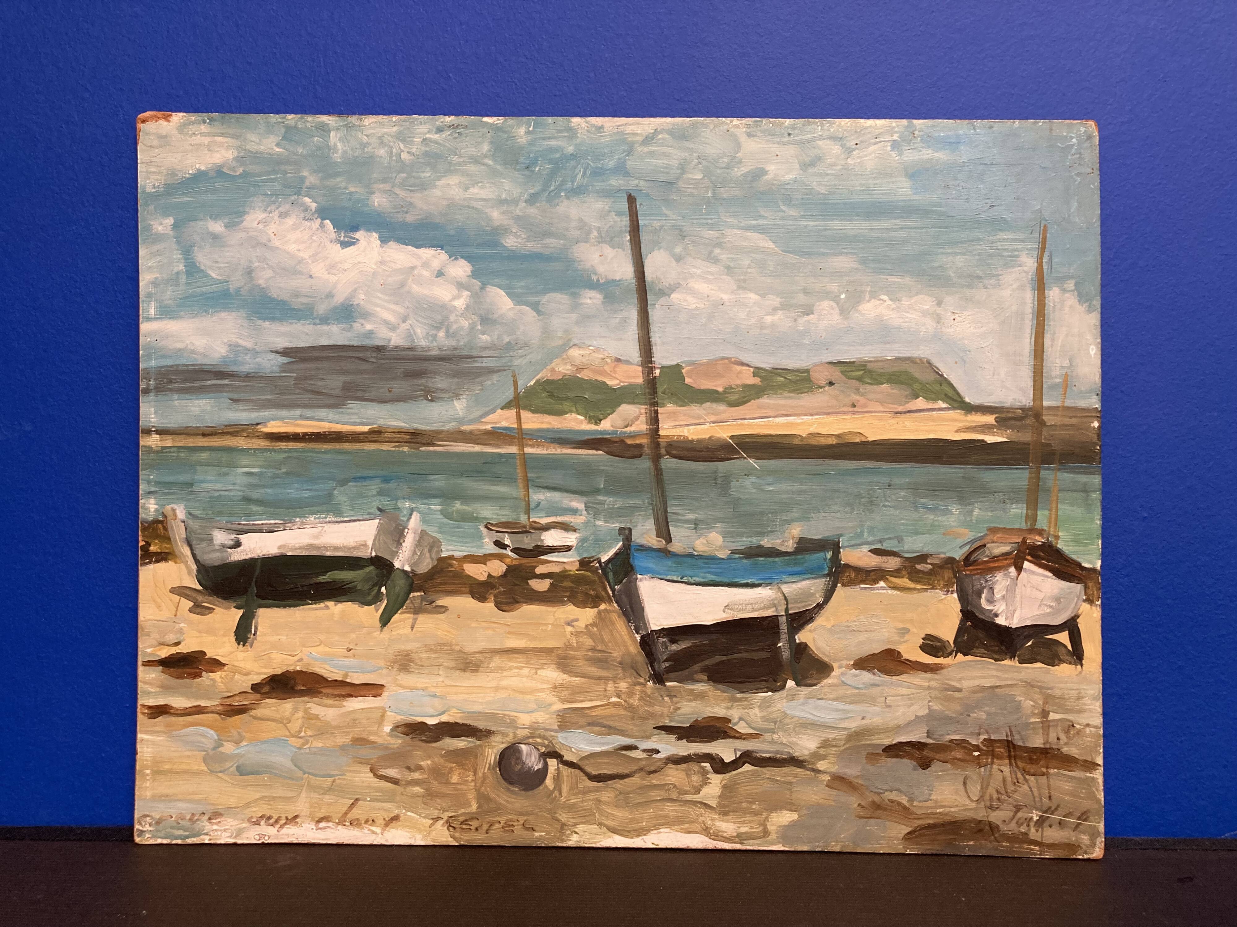 Marine Oil on panel Brittany Trestel beach