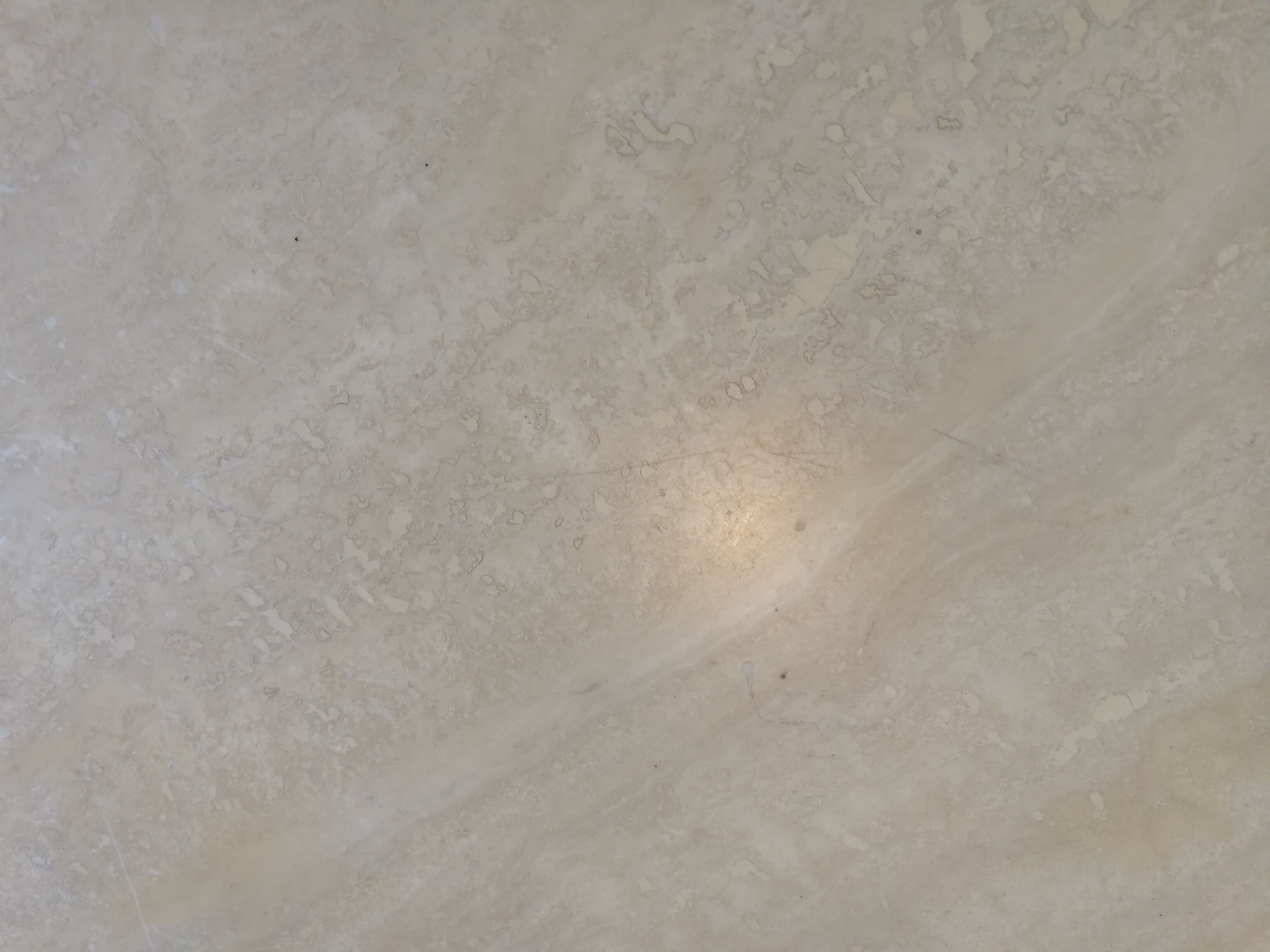 Rectangular travertine coffee table