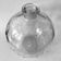 Lalique soliflore ball vase in colorless molded glass with light relief decoration of a seedling of stars